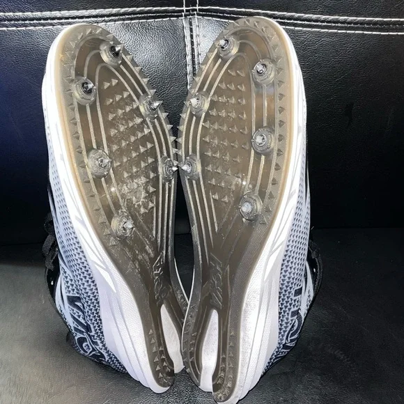 Hoka One Crescendo MD Black Running Track Shoes 1134520 BWHT Size M/9.5 W/11 - Picture 6 of 7